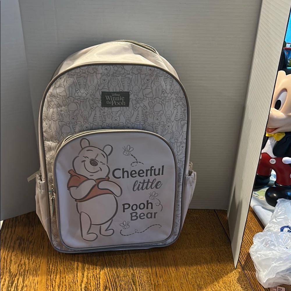 Disney baby Winnie the Pooh backpack 100% polyester washable with changing mat